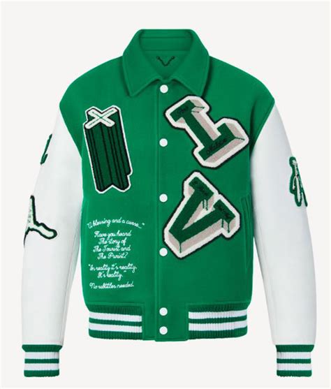 louis vuitton varsity jacket green